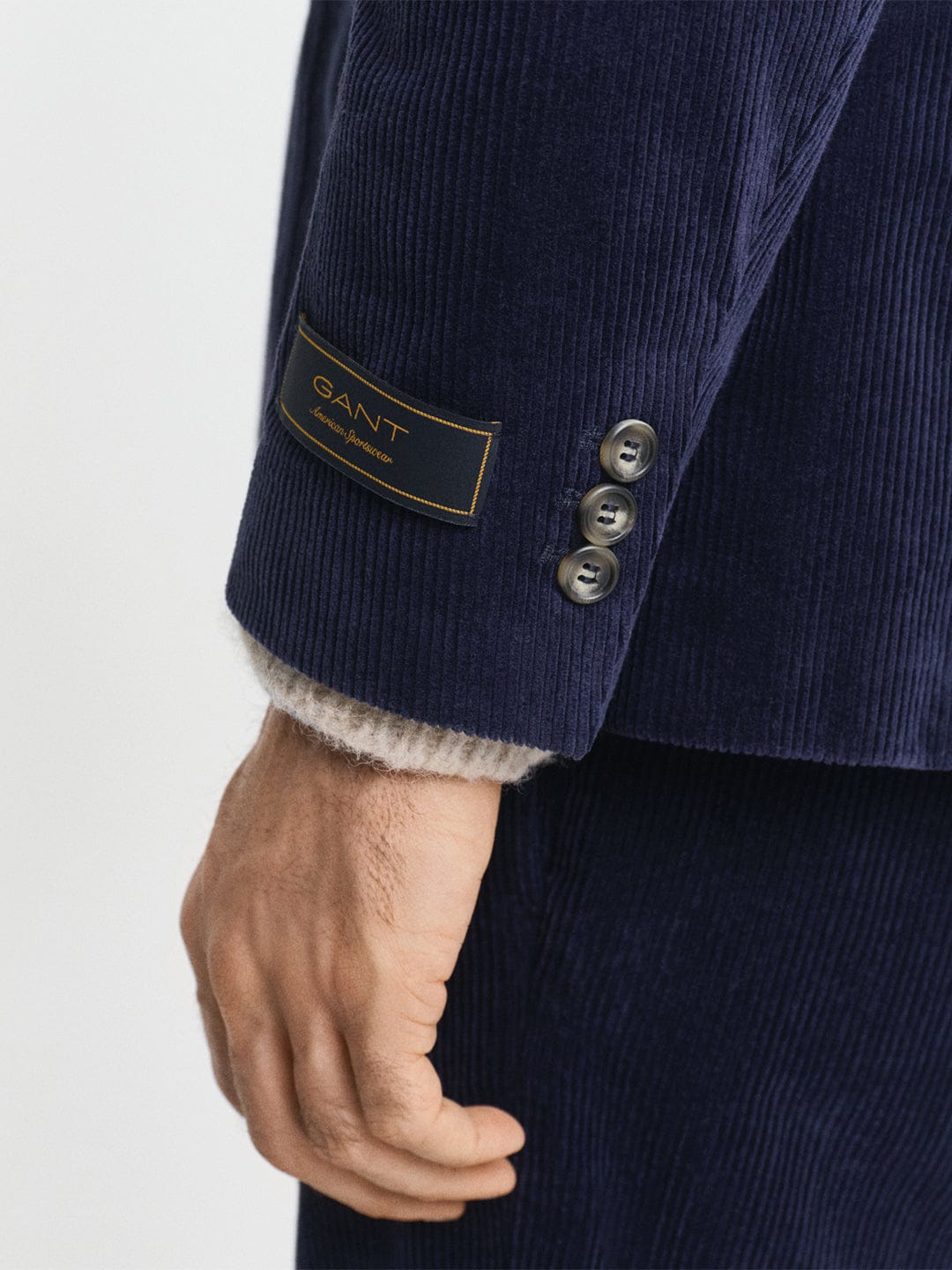 Gant Men Blue Solid Collar Blazer