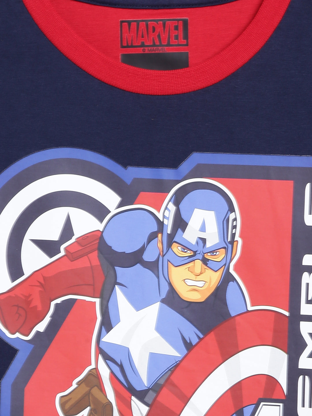 Blue Giraffe Boys Navy Blue Printed Round Neck Full Sleeves Tshirt