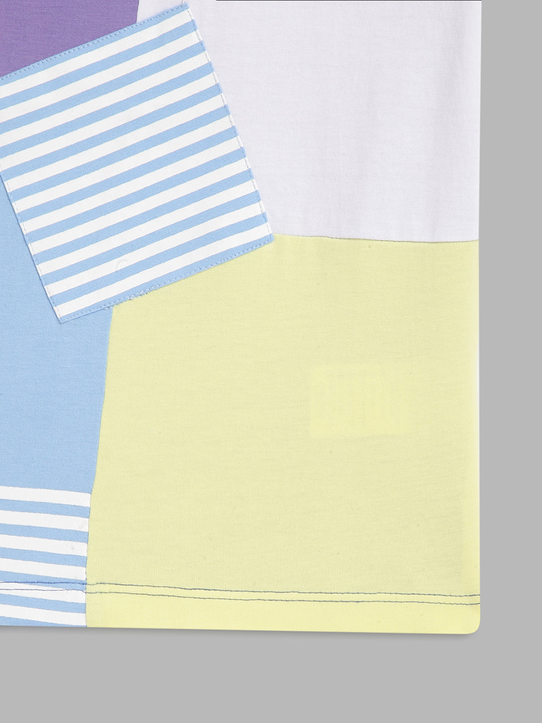 Blue Giraffe Boys Multicolor Colorblocked Round Neck Short Sleeves Tshirt