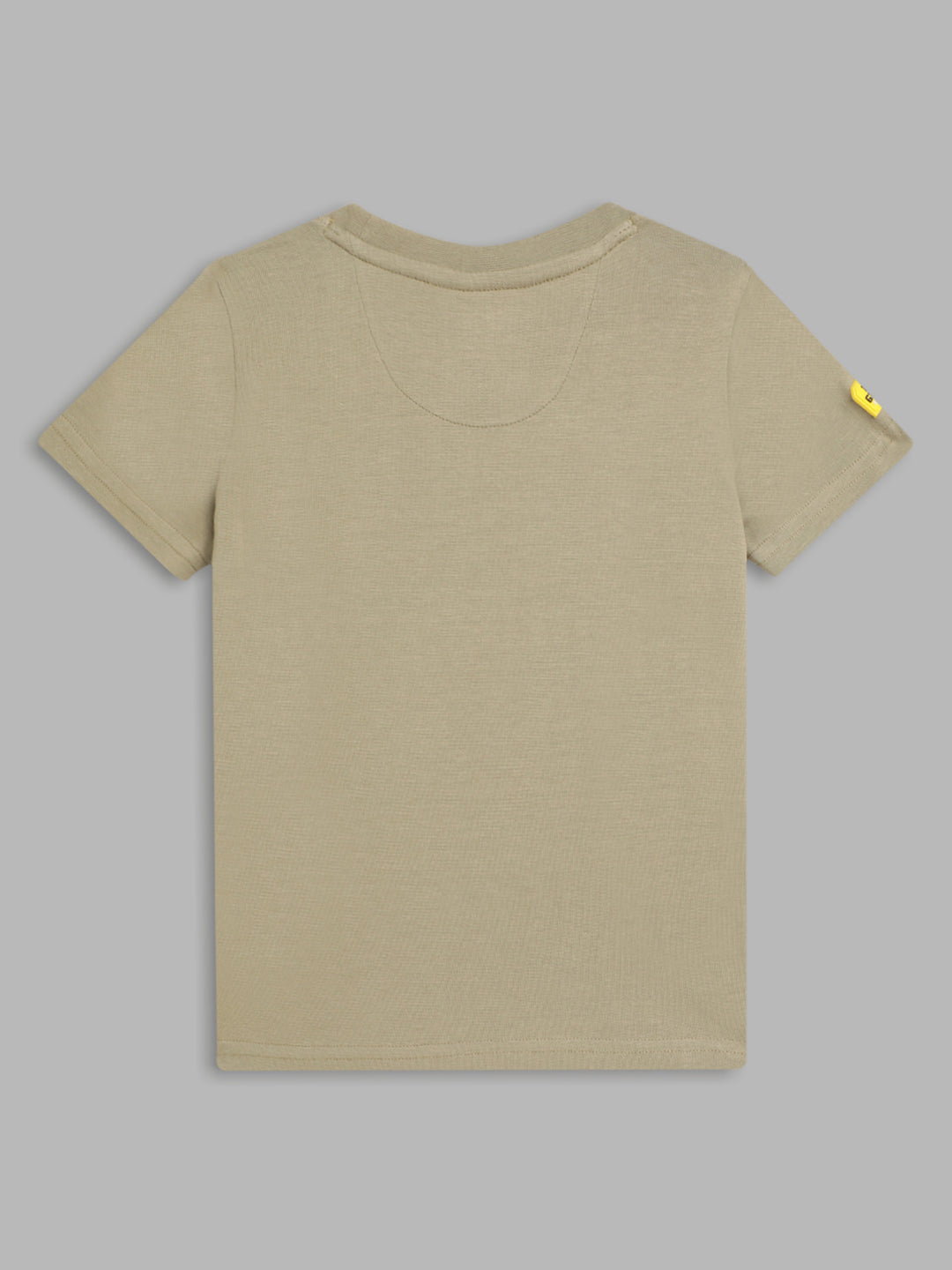 Blue Giraffe Boys Green Printed Round Neck Short Sleeves Tshirt