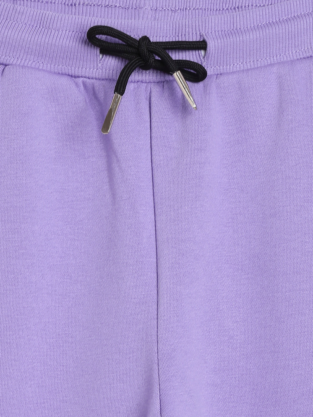 Blue Giraffe Girls Purple Colorblocked Regular Fit Mid-Rise Jogger Style Track Pants