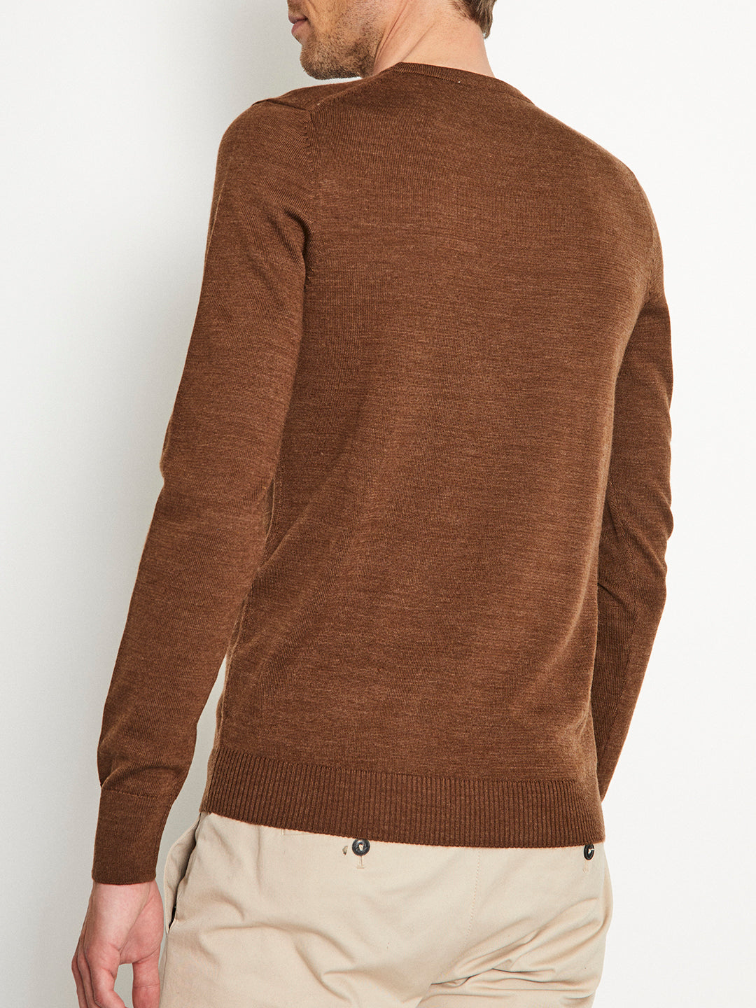 Bruun & Stengade Men Brown Printed Round Neck Sweater