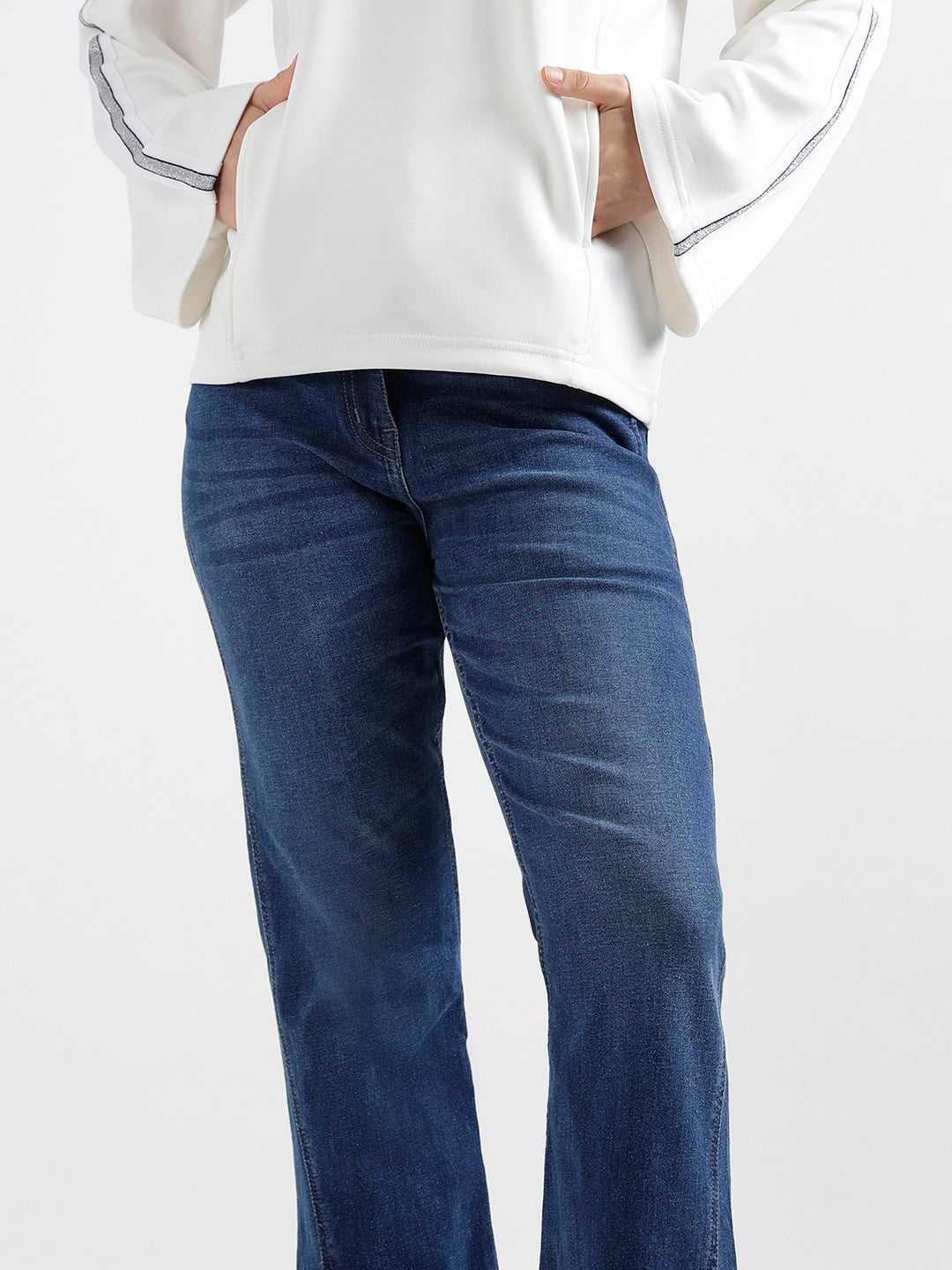 Elle Women Blue Bootcut Jeans