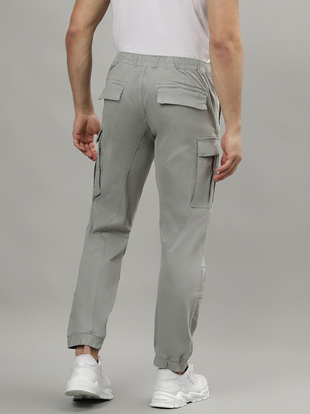 Iconic Men Grey Regular Fit Cargo Trouser