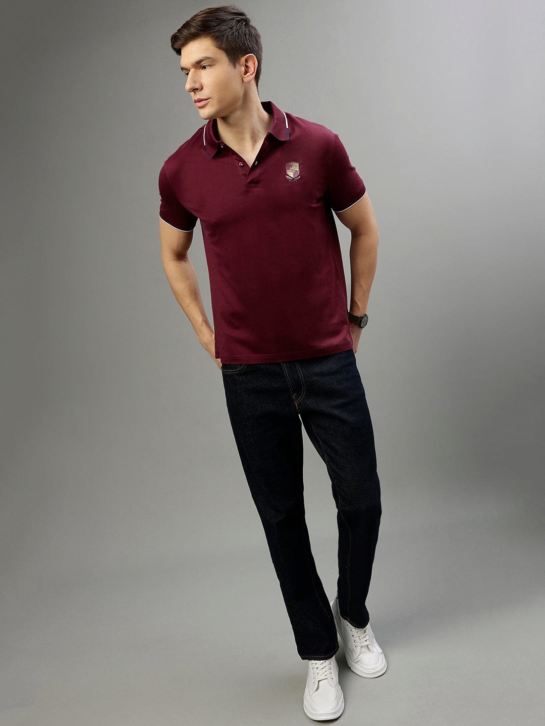 Iconic Men Red Polo Polo Tshirt