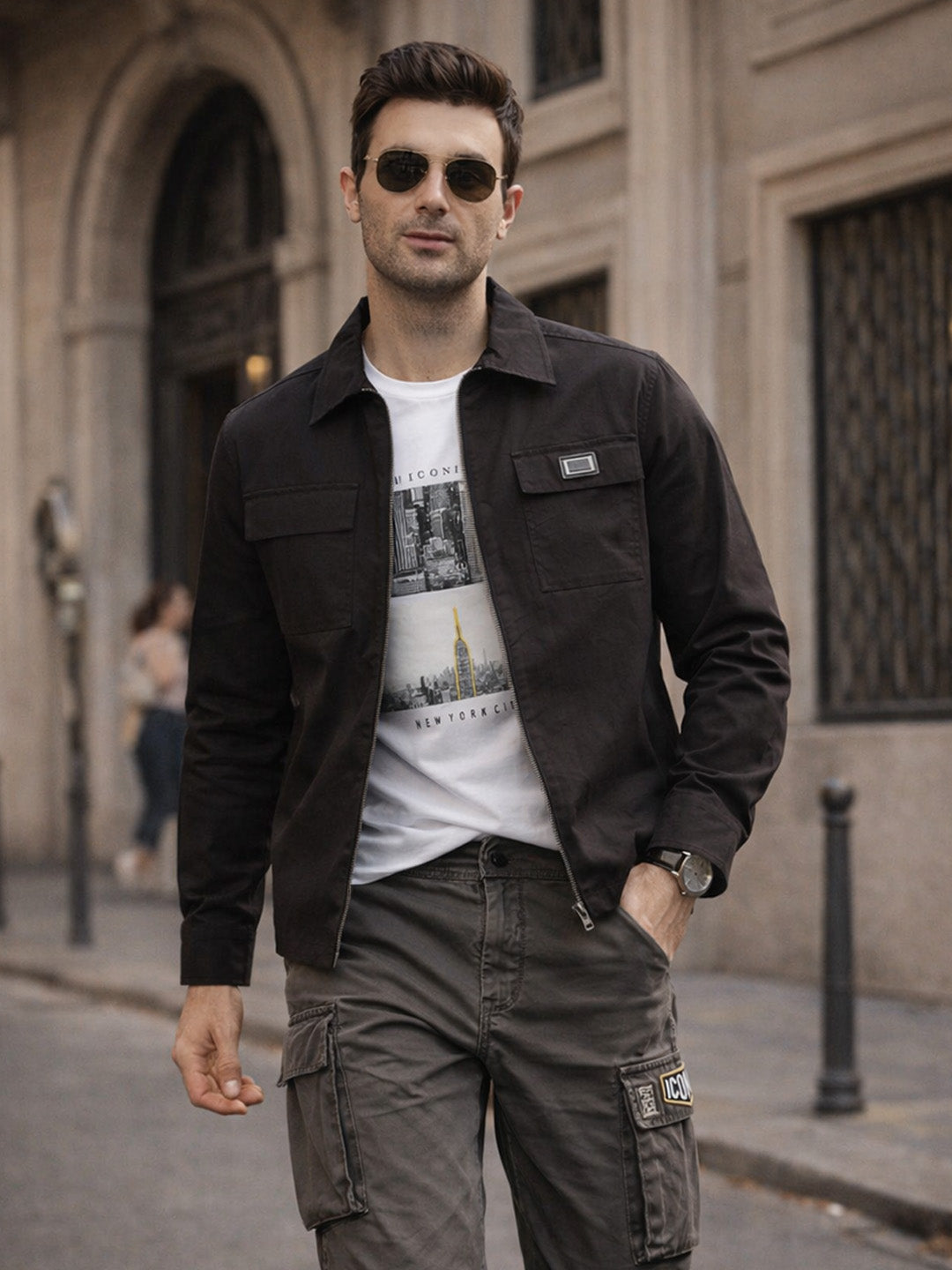 Iconic Black Fashion Regular fit Shirt