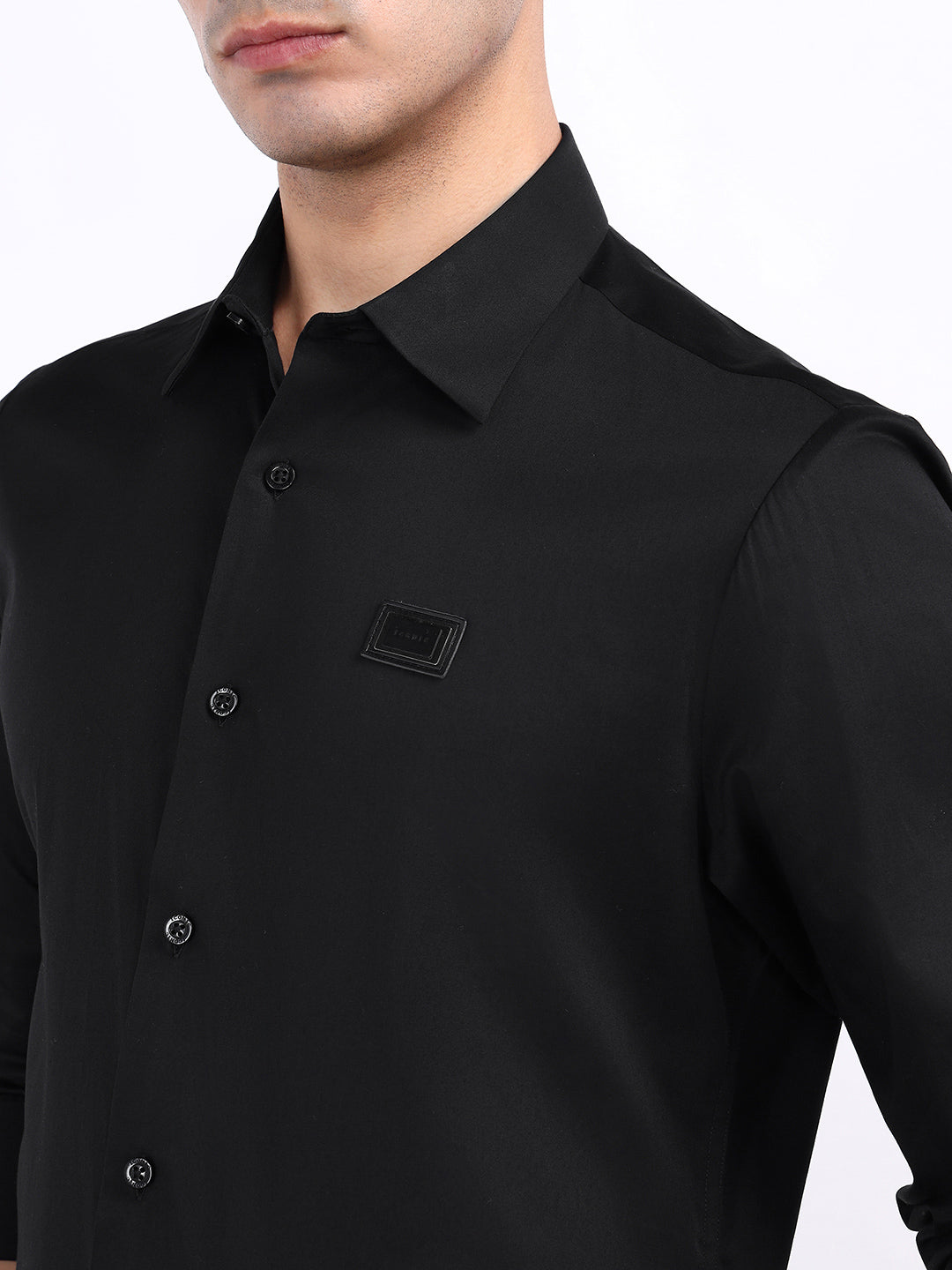Iconic Black Fashion Slim Fit Shirt