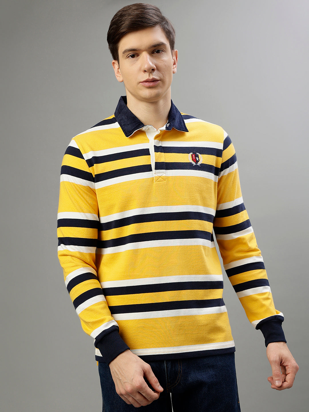 Striped Polo Polo Shirts Full Sleeve Shop Iconic Men Multicolor