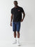 True Religion Men Black Printed Polo Neck Short Sleeves T-shirt