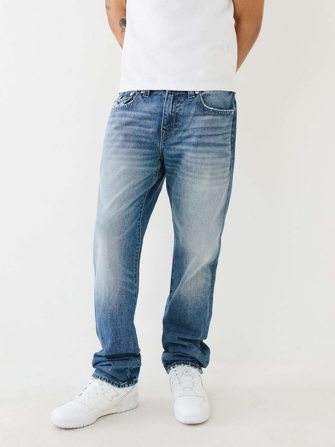 True Religion Men SN Ricky Straight Fit Light Wash Jeans