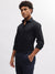 Bruun & Stengade Men Black Solid Cutaway Collar Full Sleeves Shirt