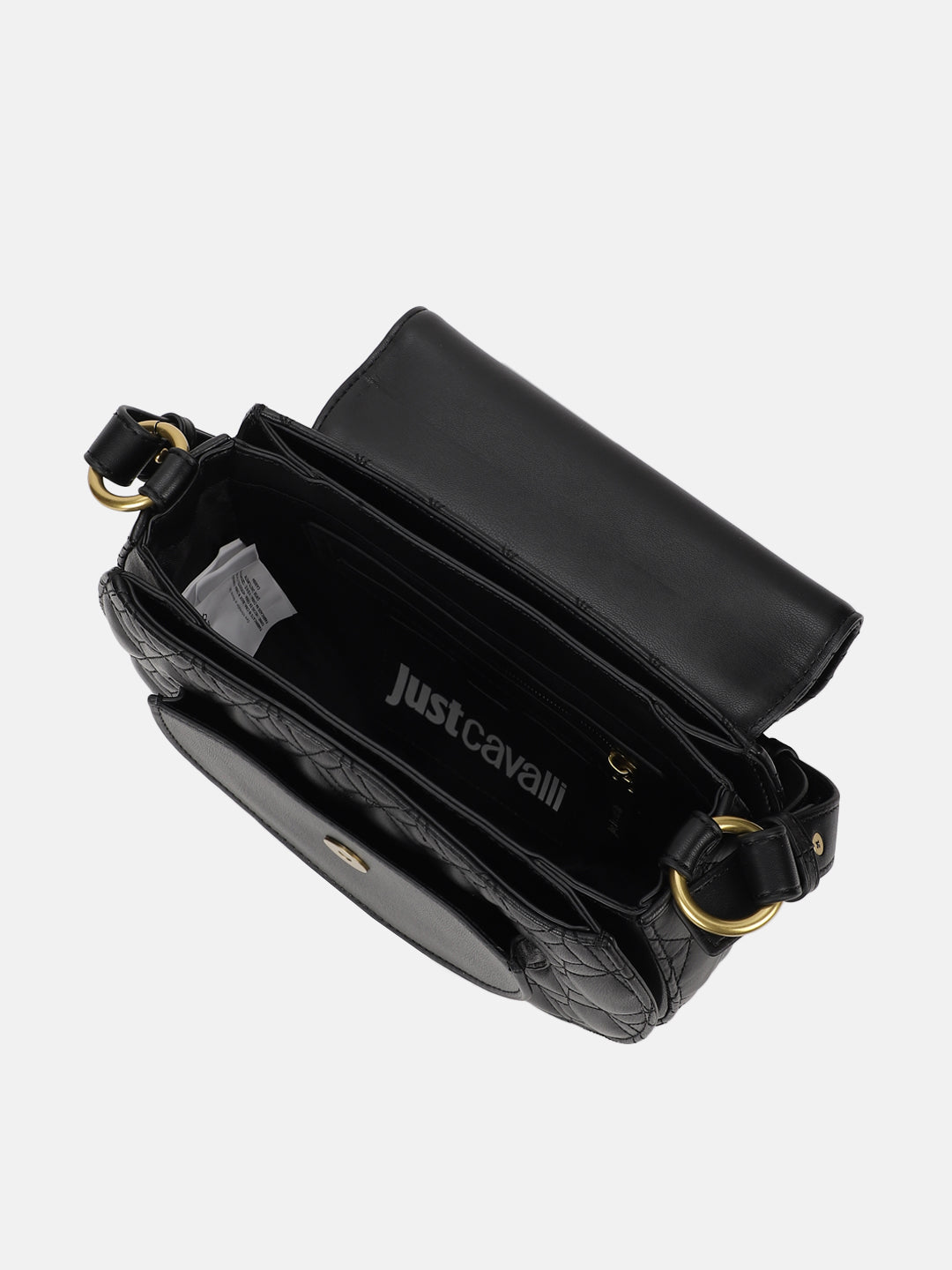 Just Cavalli Women Black Solid Quilted Shoulder Bag