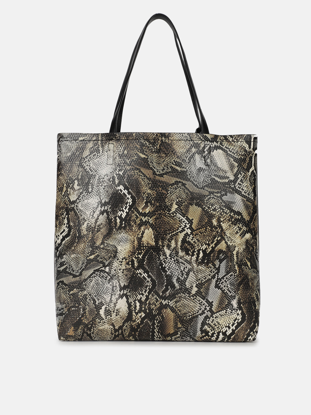 Just Cavalli Women Black Printed Textured Tote