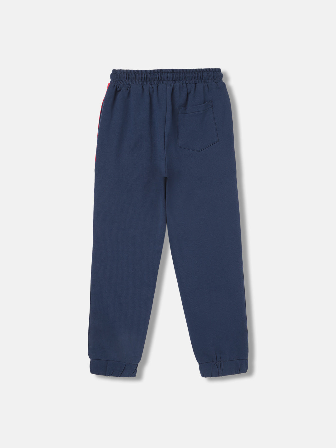 Blue Giraffe Boys Navy Blue Solid Jogger Fit Mid-Rise Jogger Style Track Pants
