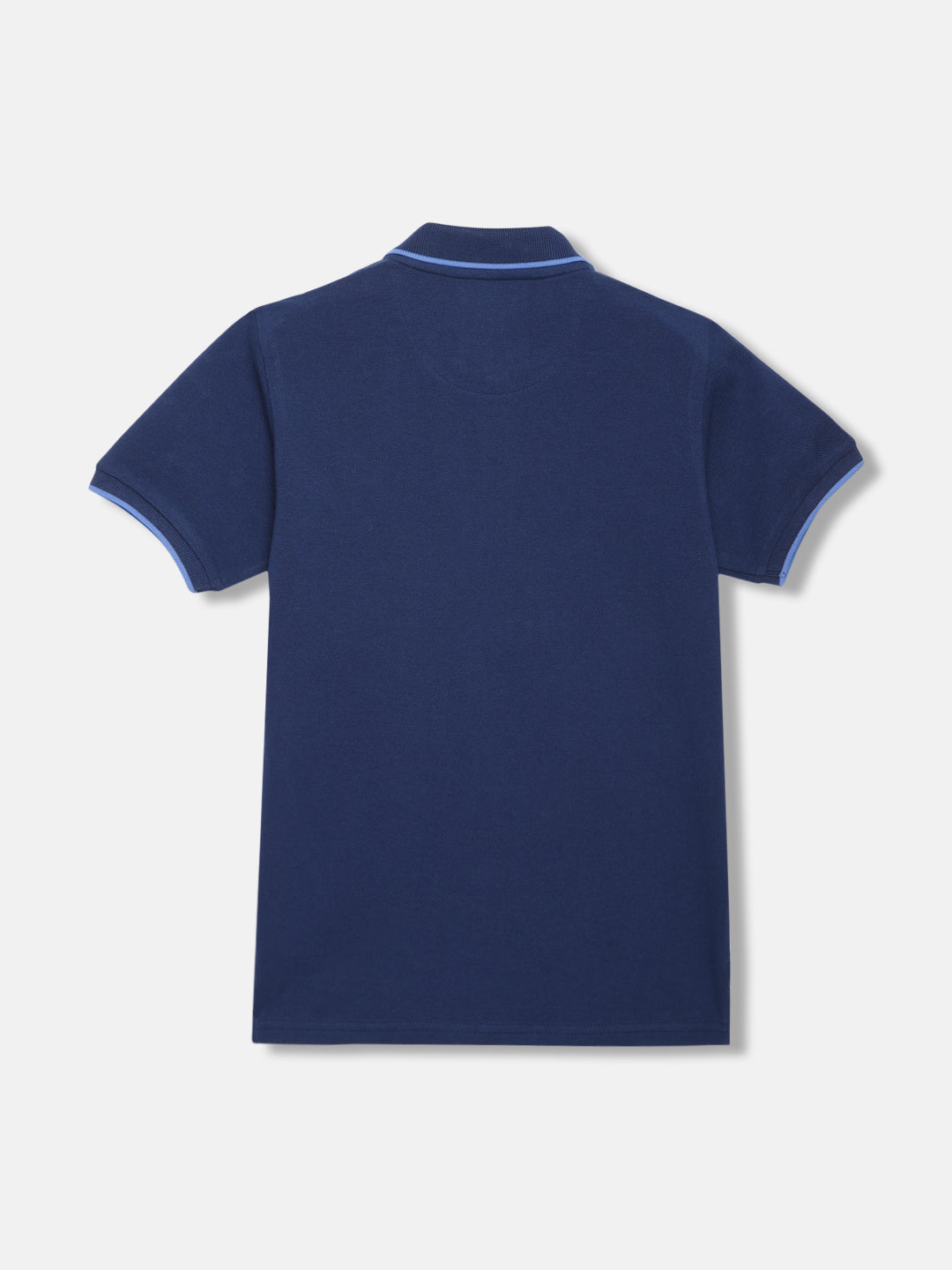 Blue Giraffe Boys Navy Blue Solid Polo Collar Short Sleeves T-shirt