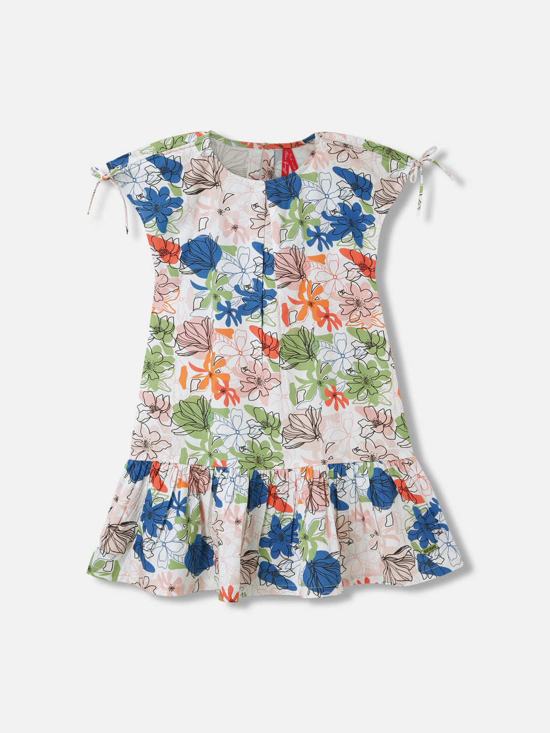 Shop Blue Giraffe Girls Multi Printed Round Neck Sleeveless Dress Online –  Iconic India