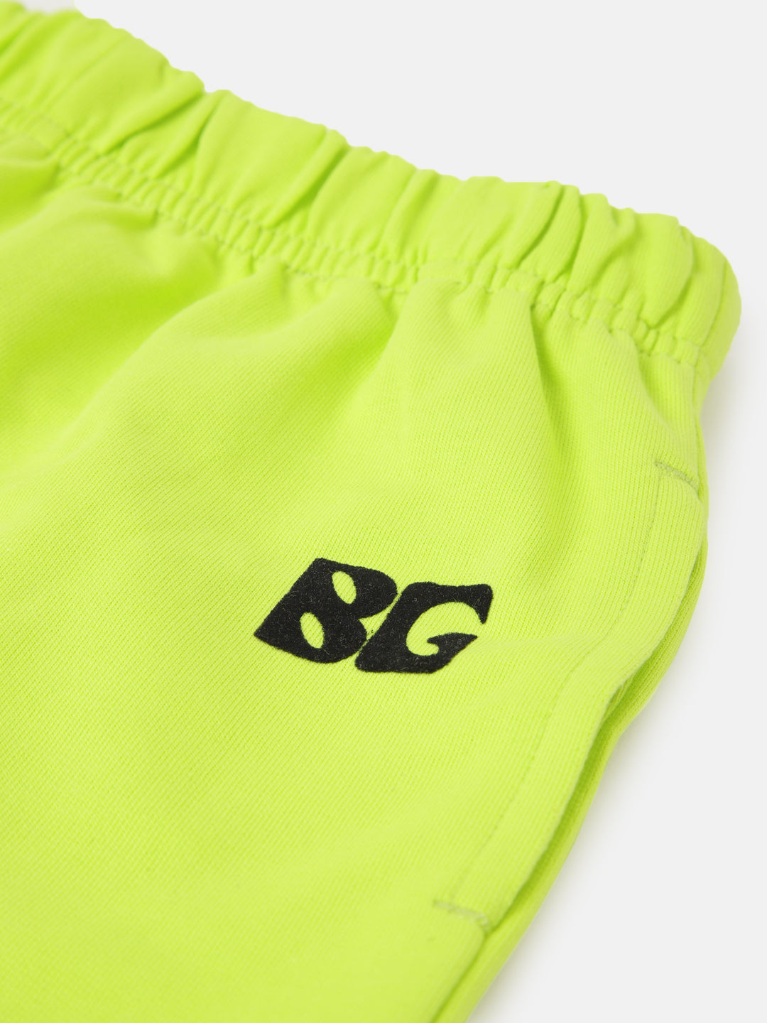 Blue Giraffe Girls Green Solid Regular Fit Shorts