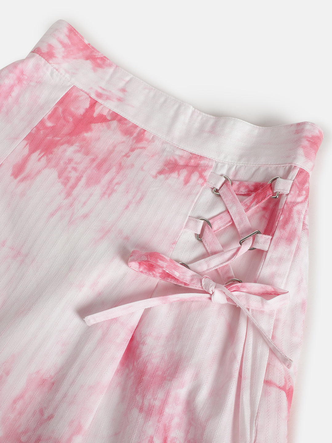 Blue Giraffe Girls White Printed Regular Fit Skirt