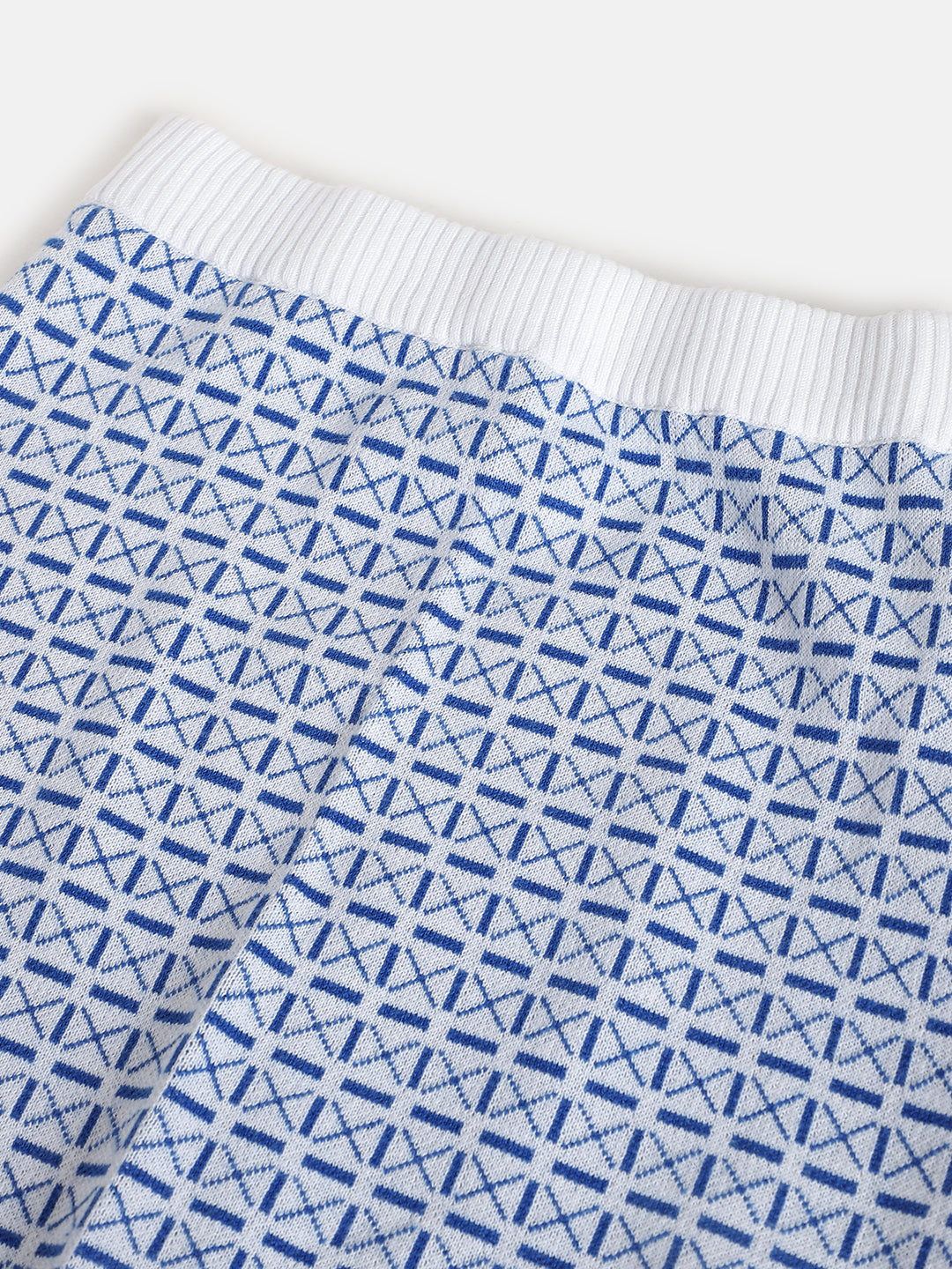 Blue Giraffe Girls White Printed Regular Fit Skirt