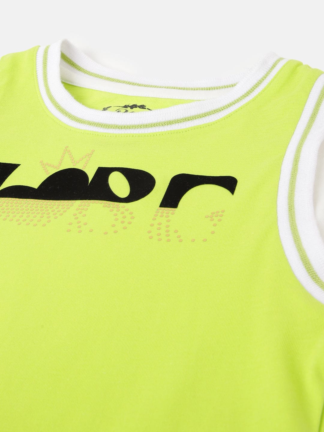 Blue Giraffe Girls Green Solid Round Neck Short Sleeves T-Shirt