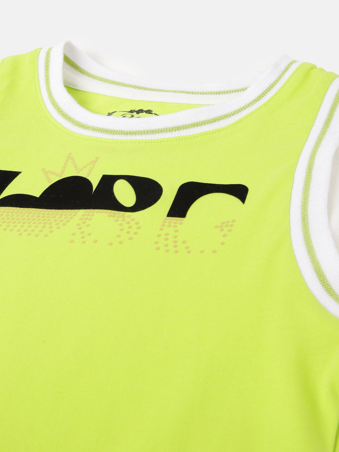 Blue Giraffe Girls Green Solid Round Neck Short Sleeves T-Shirt