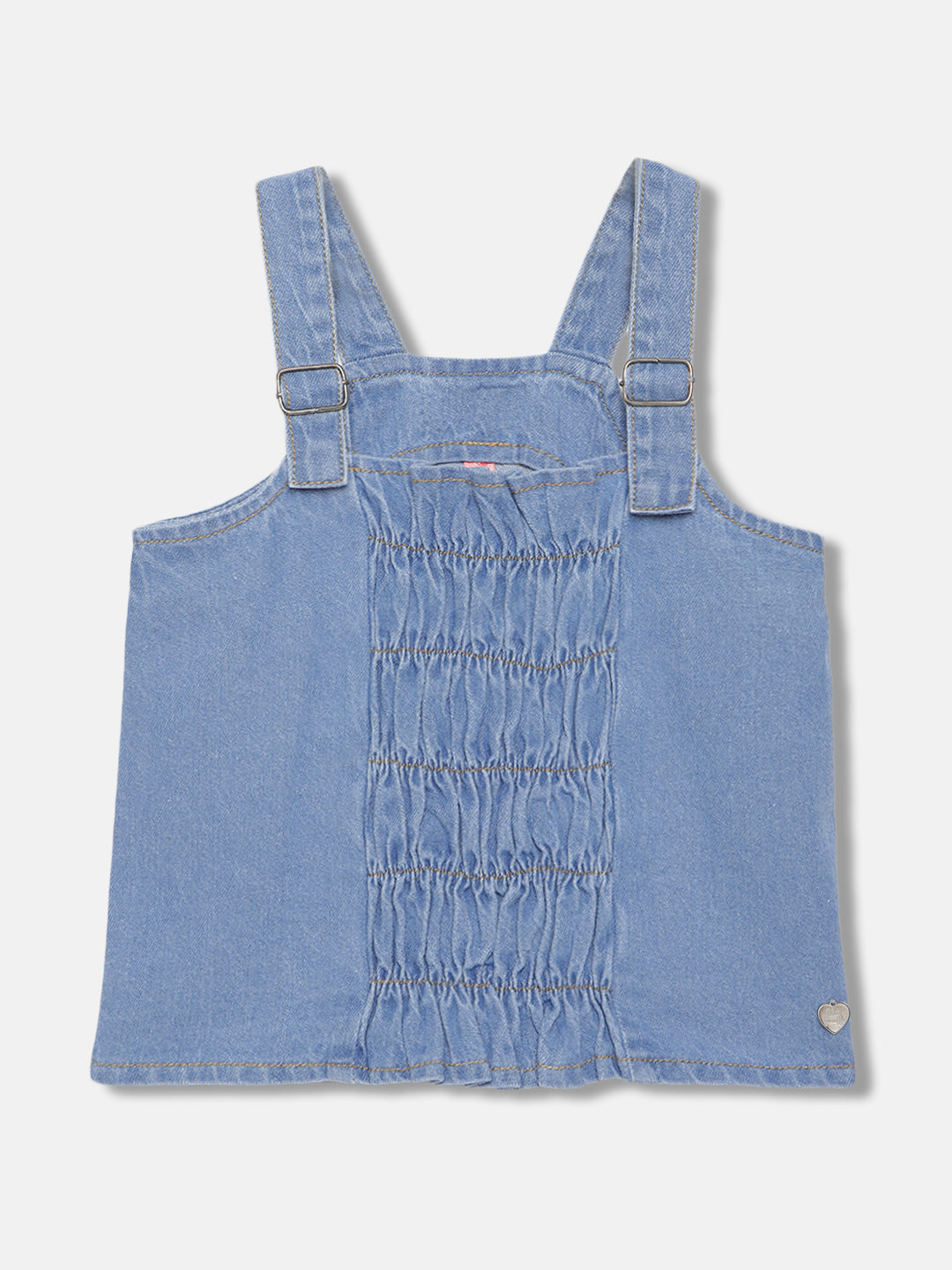 Blue Giraffe Girls Blue Solid Shoulder Straps Sleeveless Top