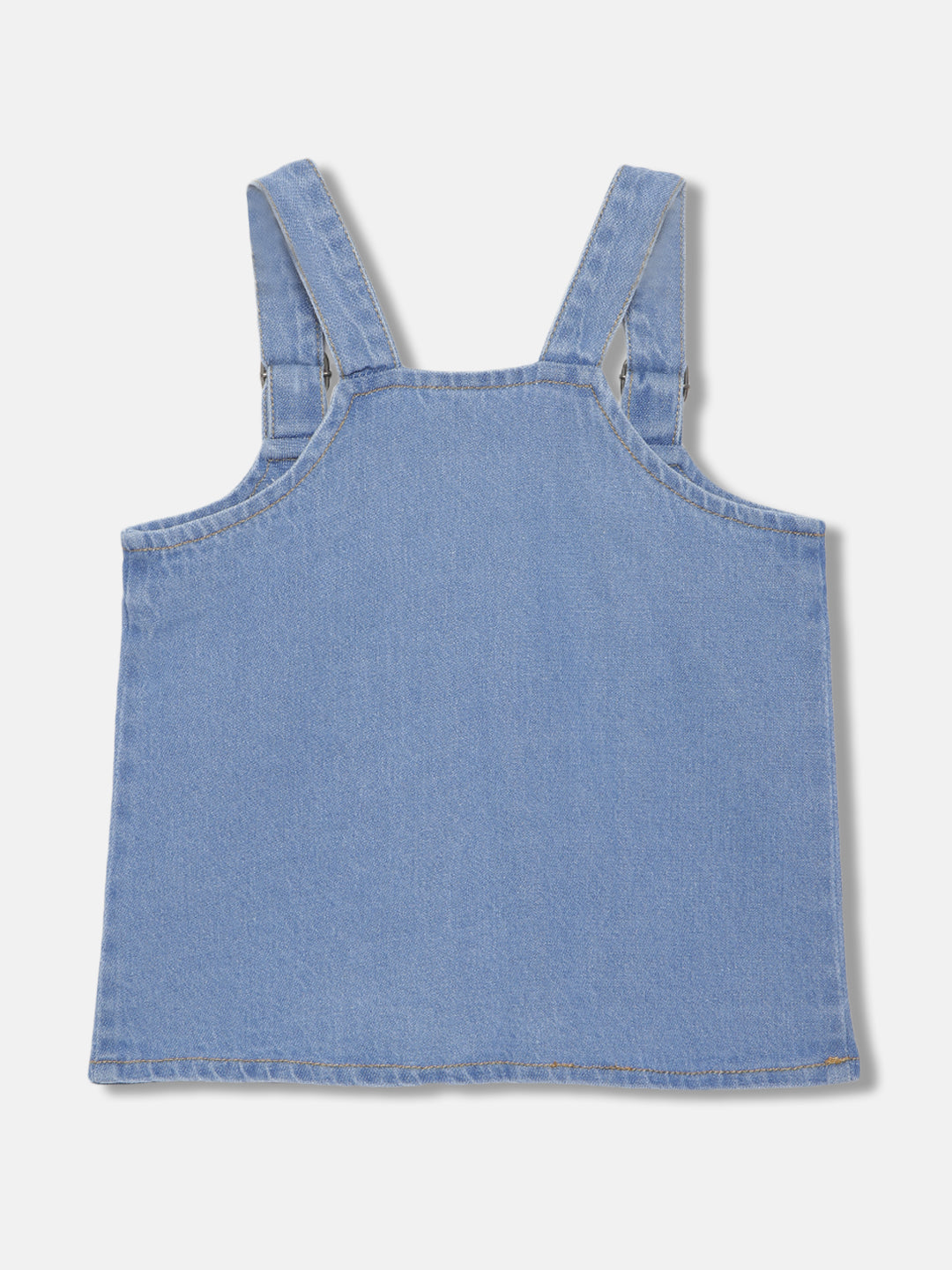 Blue Giraffe Girls Blue Solid Shoulder Straps Sleeveless Top