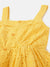 Blue Giraffe Girls Yellow Solid Shoulder Straps Sleeveless Dress