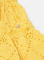 Blue Giraffe Girls Yellow Solid Shoulder Straps Sleeveless Dress