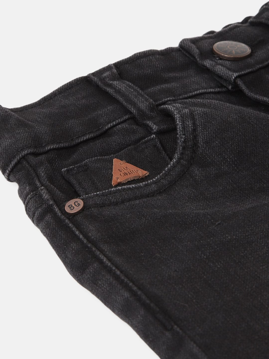 Blue Giraffe Boys Black Straight Fit Jeans