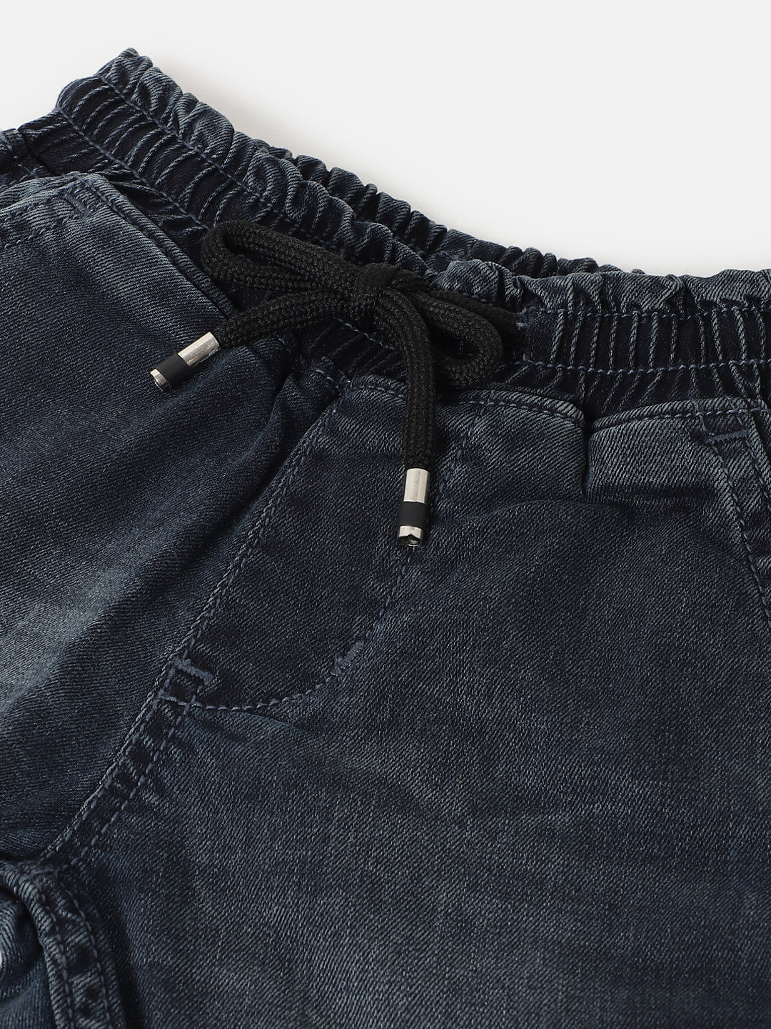 Blue Giraffe Boys Blue Solid Relaxed Fit Jeans