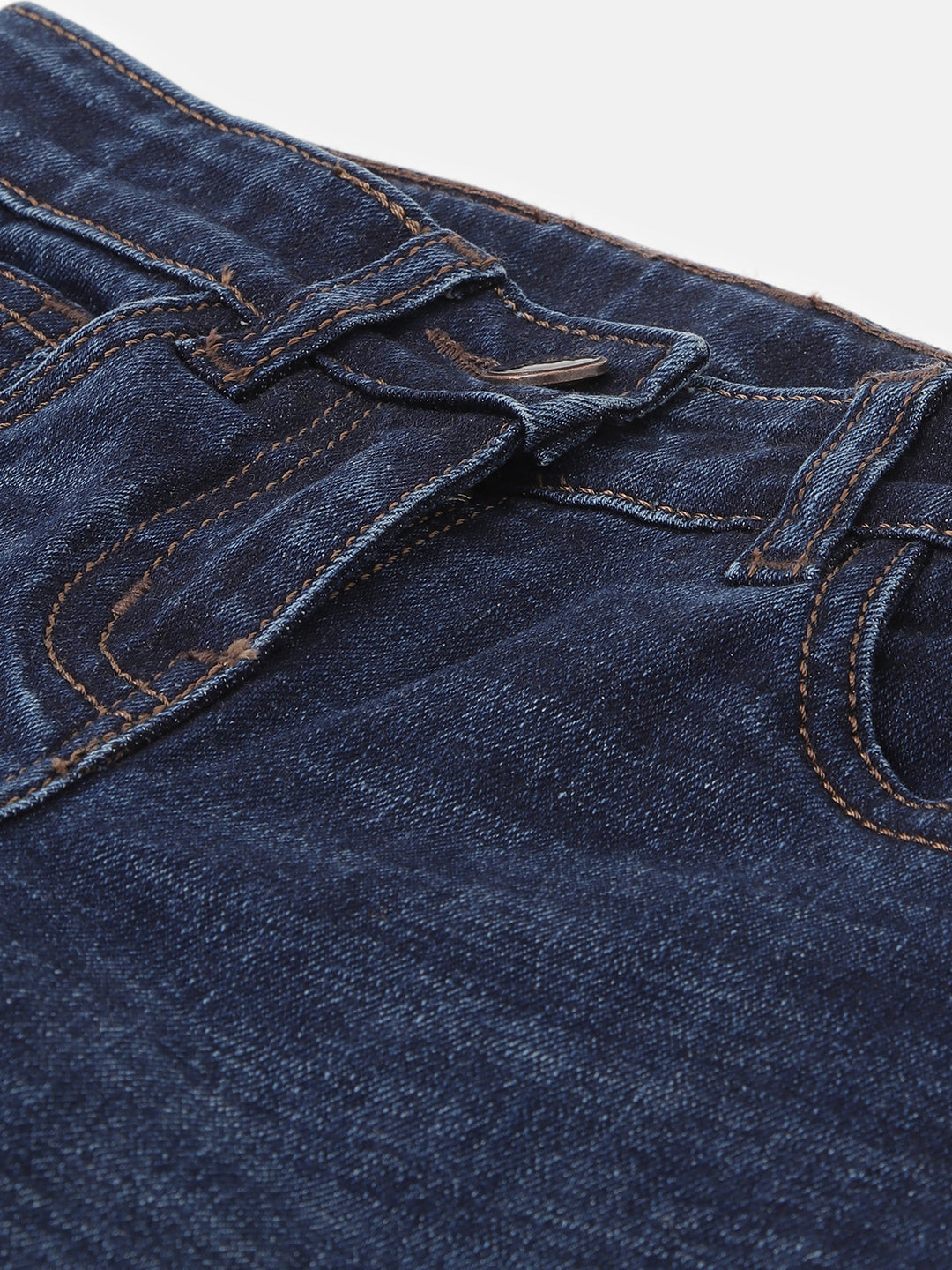 Blue Giraffe Girls Blue Solid Flared Jeans