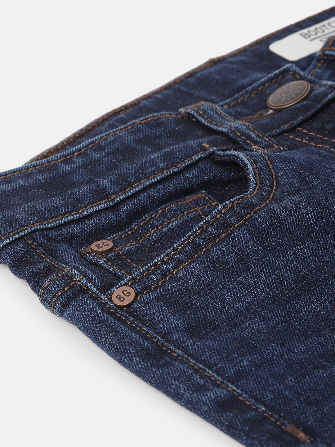 Blue Giraffe Girls Blue Solid Flared Jeans