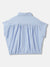 Elle Girls Blue Solid Shirt Collar Short Sleeves Top
