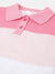 Elle Girls Pink Colour Blocked Polo Collar Short Sleeves T-Shirt