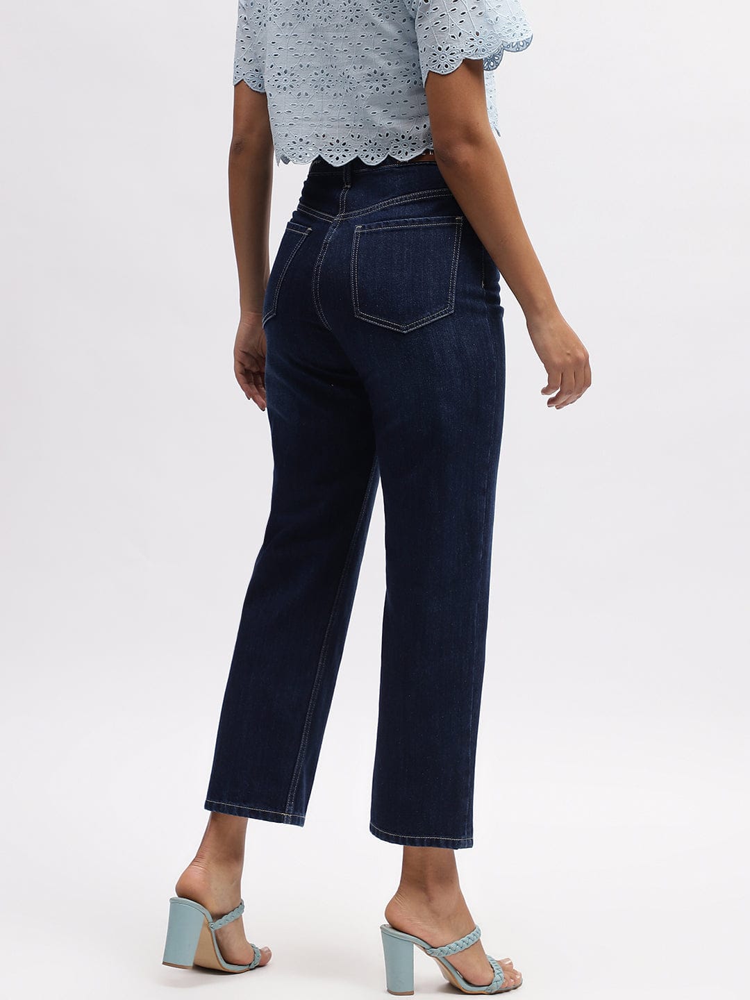 Elle Women Blue Straight Fit Jeans