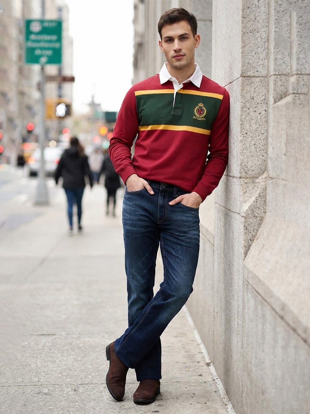 Iconic Men Blue Solid Mid-Rise Bootcut Jeans