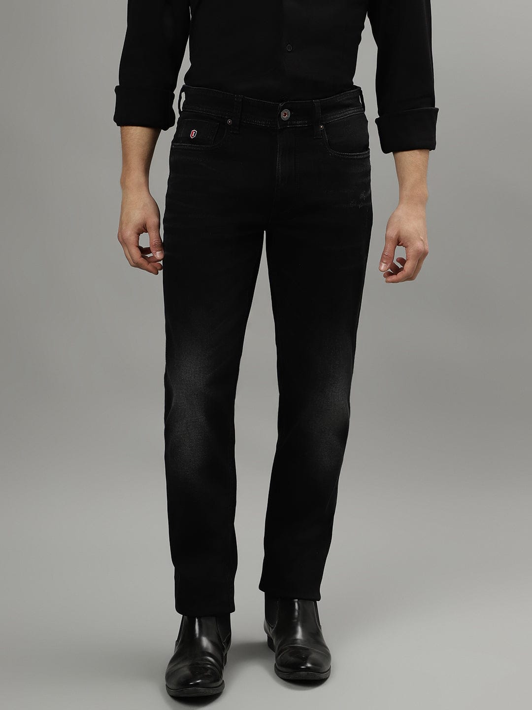 Iconic Men Black Slim Fit Jeans