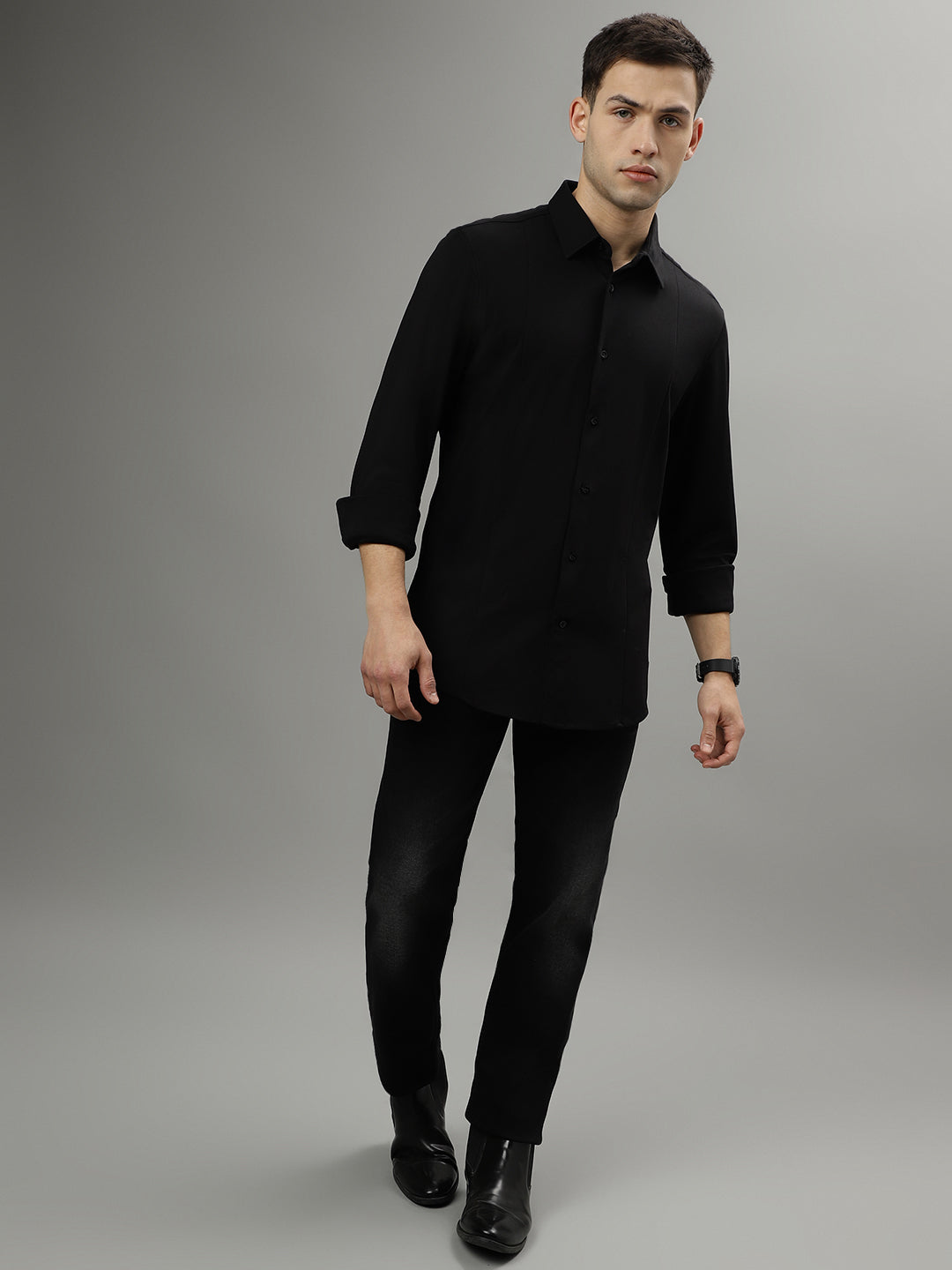 Iconic Men Black Slim Fit Jeans