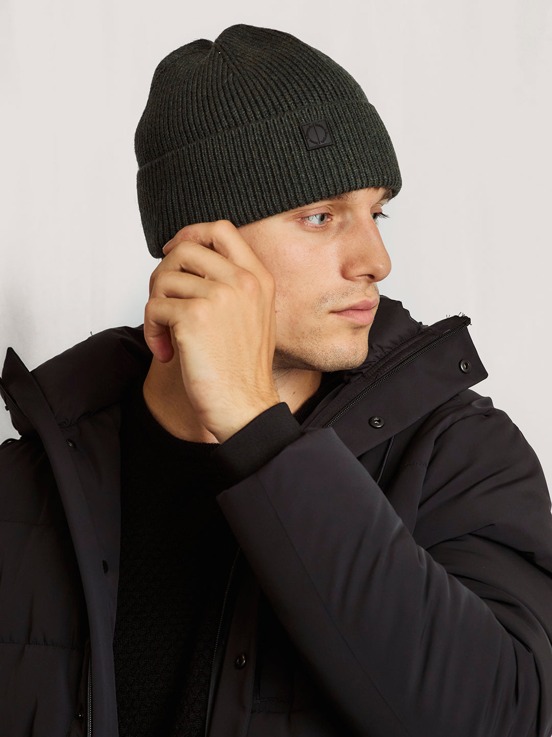 Bruun & Stengade Men Green Solid Beanie Caps