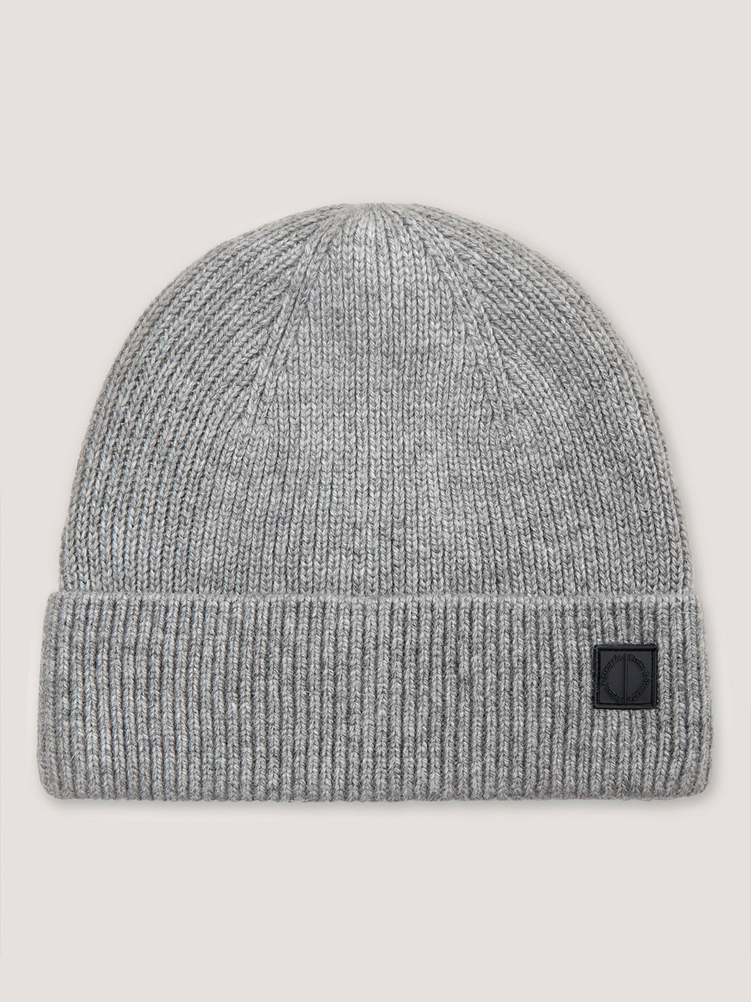 Shop Bruun Stengade Men Grey Solid Beanie Cap Online - Main Image