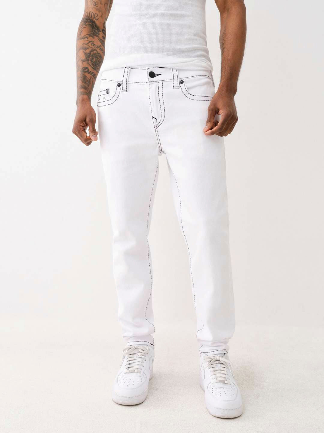 True Religion Men BIG T Rocco Slim Fit Mid Rise Jeans