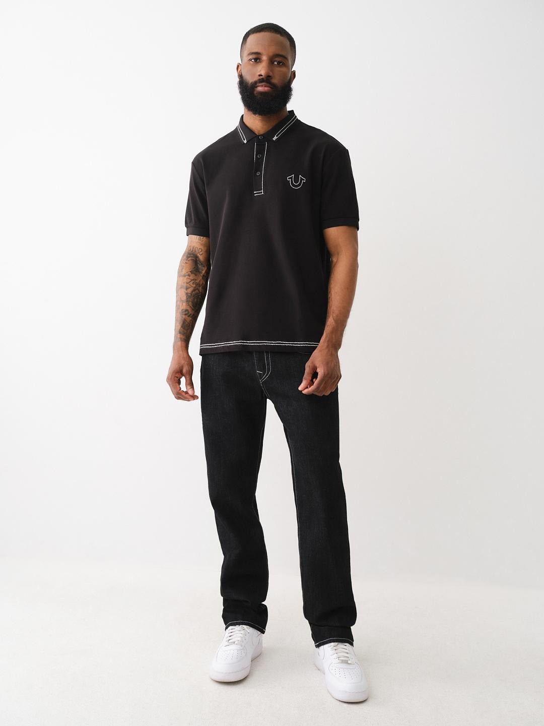 True Religion Men SN Ricky Straight Fit Mid Rise Jeans