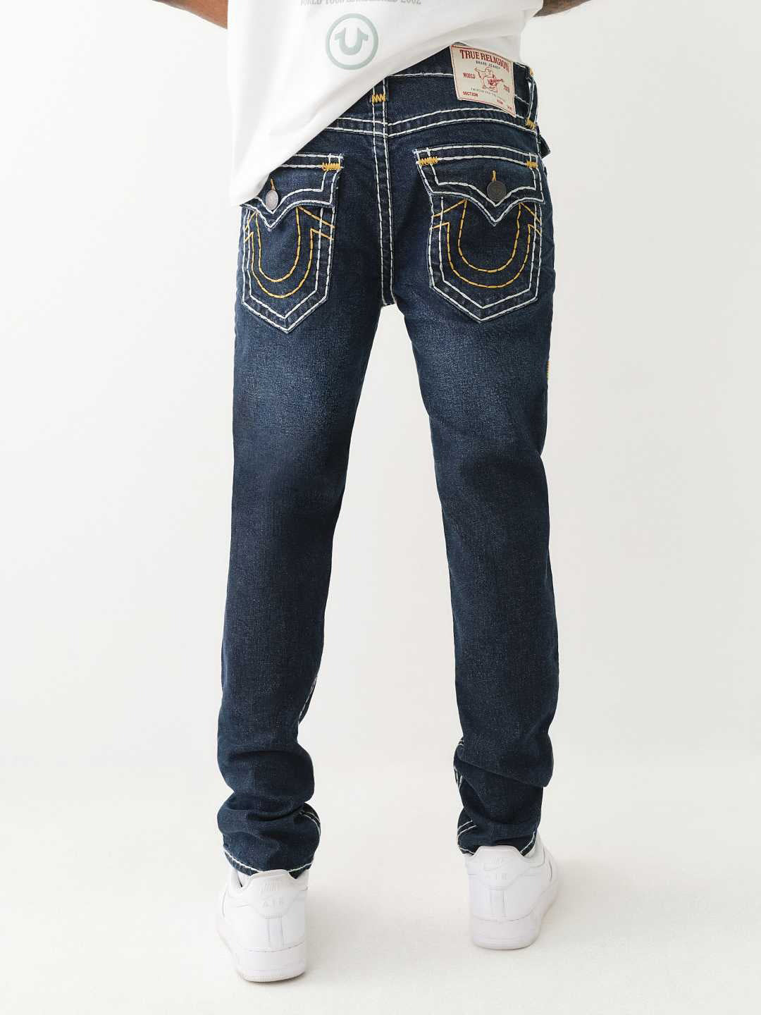 True Religion Men Super T Rocco Slim Fit Dark Wash Jeans