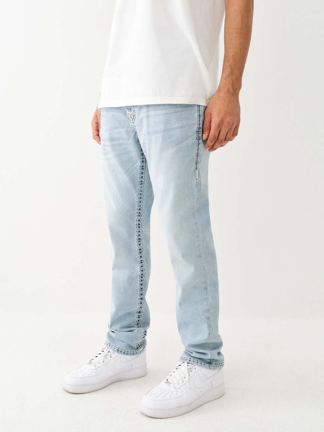 True Religion Men Super T Geno Skinny Fit Light Wash Jeans