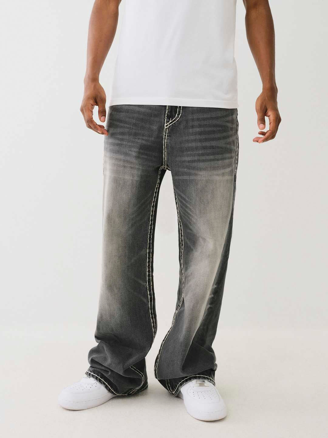 True Religion Men SUPER T Vinny Flared Fit Mid Rise Jeans