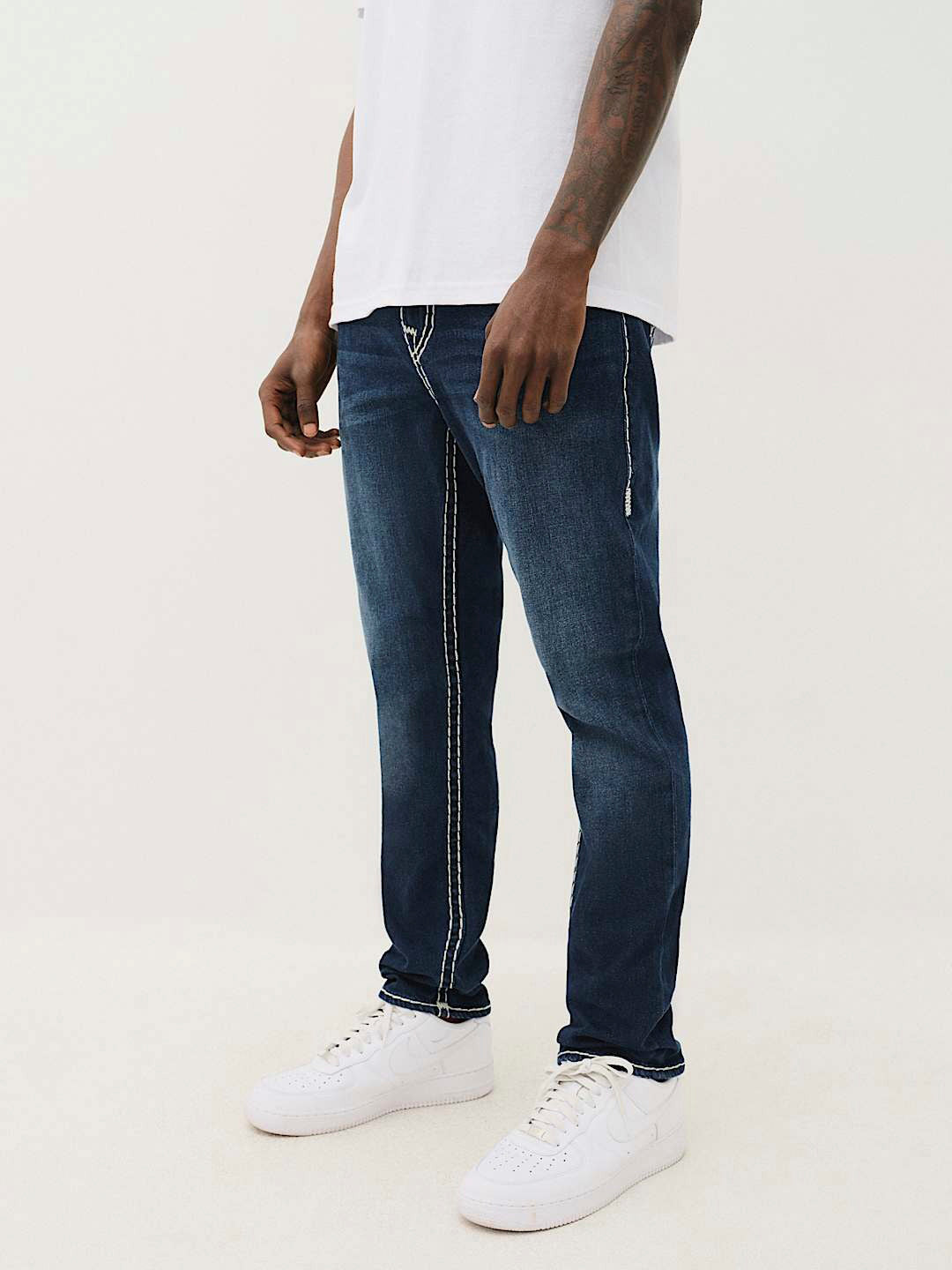 True Religion Men Super T Rocco Slim Fit Dark Wash Jeans