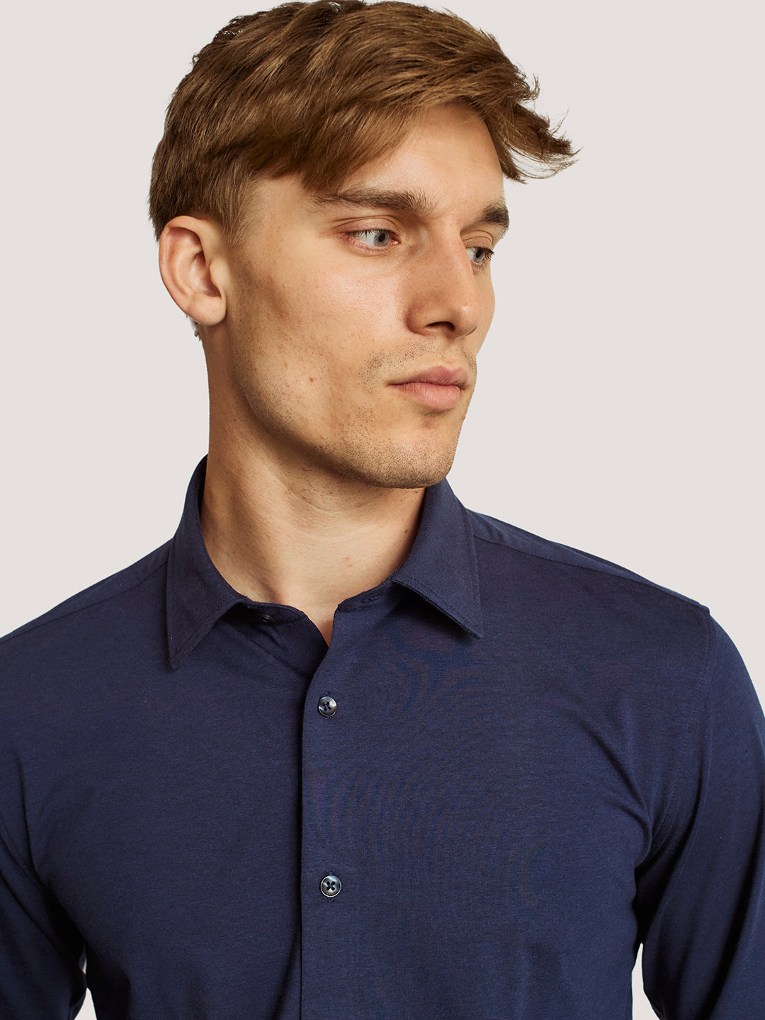 Bruun & Stengade Men Blue Solid Spread Collar Full Sleeves Shirt