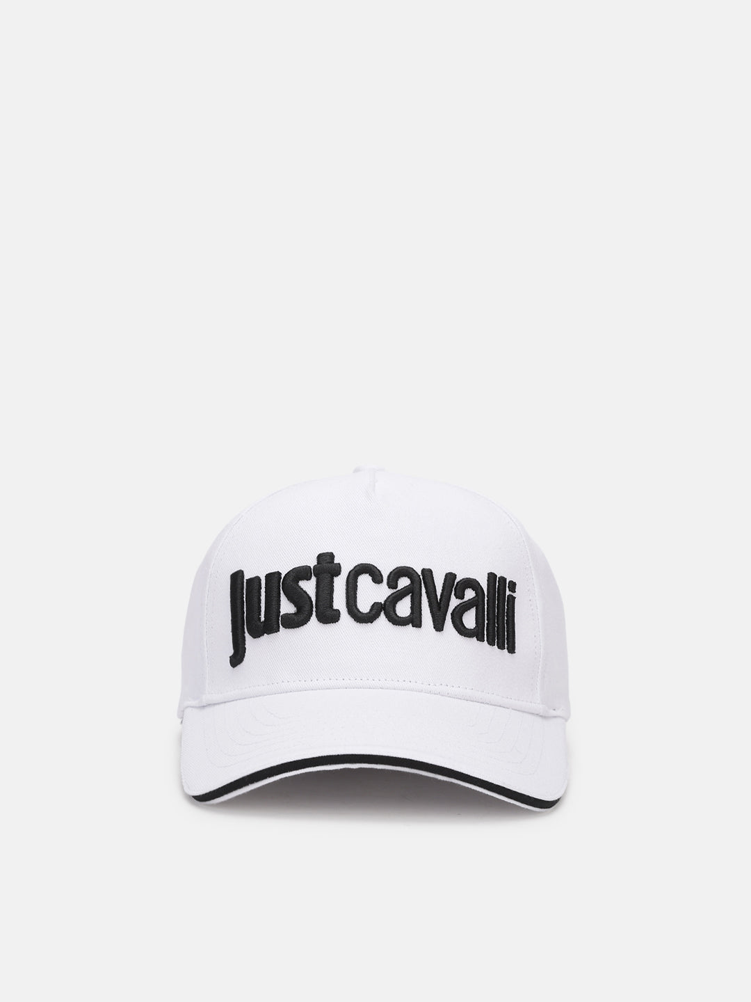 Just Cavalli Men White Embroidered Baseball Caps