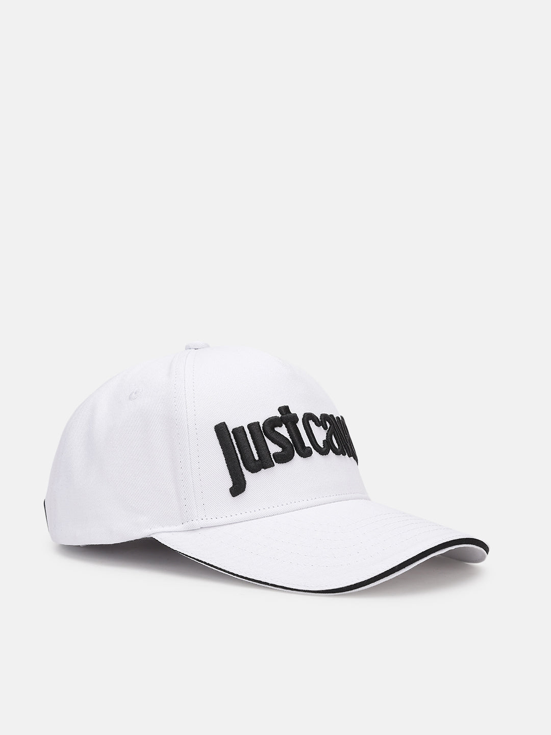 Just Cavalli Men White Embroidered Baseball Caps